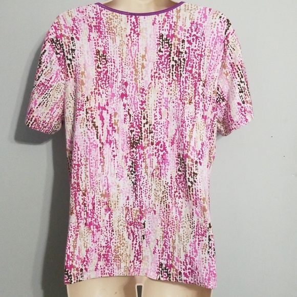 JM collection women's multi color blouse - Picture 6 of 8